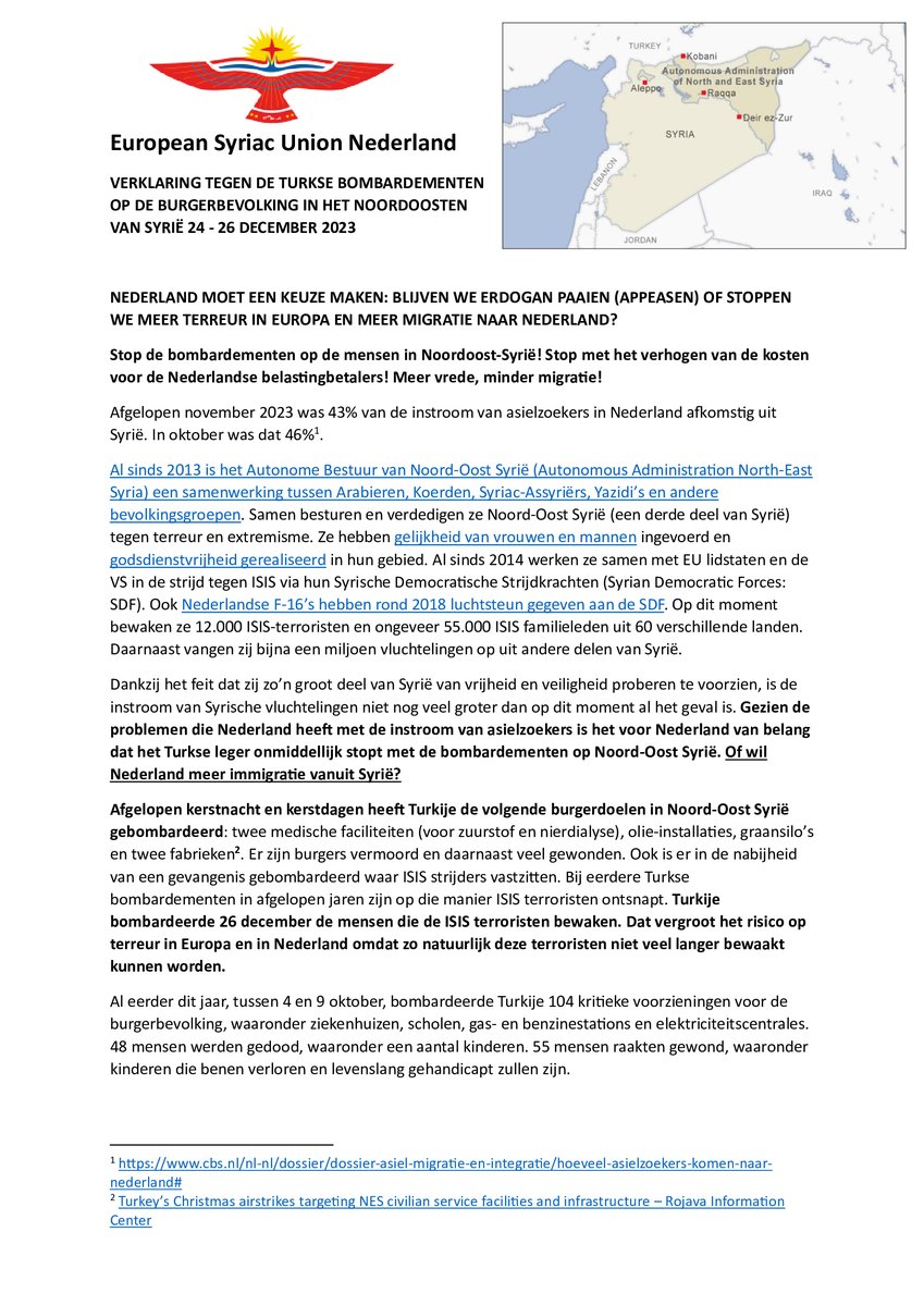 JohannesdeJong7's tweet photo. Wil Nederland doorgaan met appeasen van Erdogan en meer migratie en terreur of zetten we druk op Turkije om de bombardementen op Noord-Oost Syrie te stoppen? Meer info: https://t.co/6oIVvy8b7t &amp; https://t.co/O6GwmojF6p https://t.co/rK7UrNEGge
