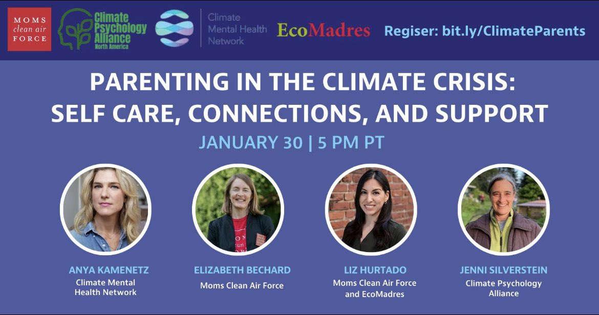 In order to be the parents our children need us to be in these times, parents need support too. Join us for a discussion on parenting in a time of climate crisis & connect with other interested parents and experts in this space. Register: bit.ly/ClimateParents