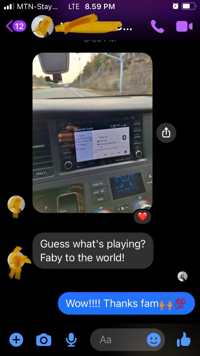 iamdonfaby's tweet photo. This made my day yesterday #knowing that #somewhere in America 🇺🇸 we’re on🤩 and #banging 😊
My #america #family the best No cap! #zoom in to verify i don’t do #friends i do #family i appreciate any support i get coz it’s rare. Go get my #lates #album Link in bio👆🏽 #dotwc #vnbg https://t.co/ficJsph899