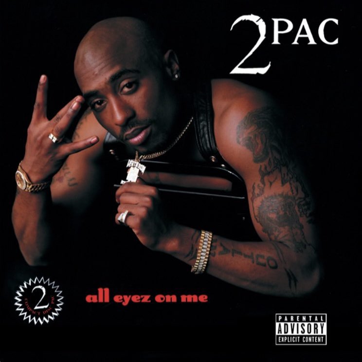 2Pac’s All Eyez On Me was the first rap album in 1996 to reach #1 on the Billboard 200 chart.