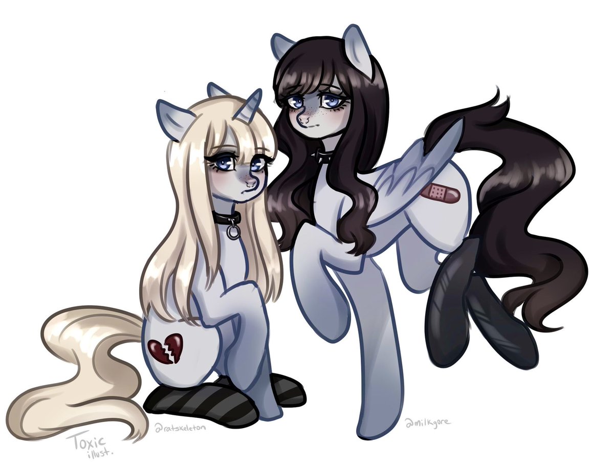 @ratyolk @milk_g0re as ponies 🖤