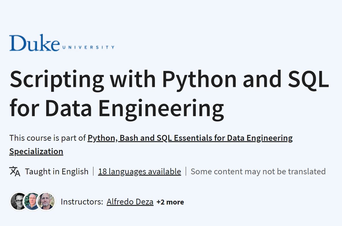 clcoding's tweet image. Scripting with Python and SQL for Data Engineering  clcoding.com/2024/01/script…