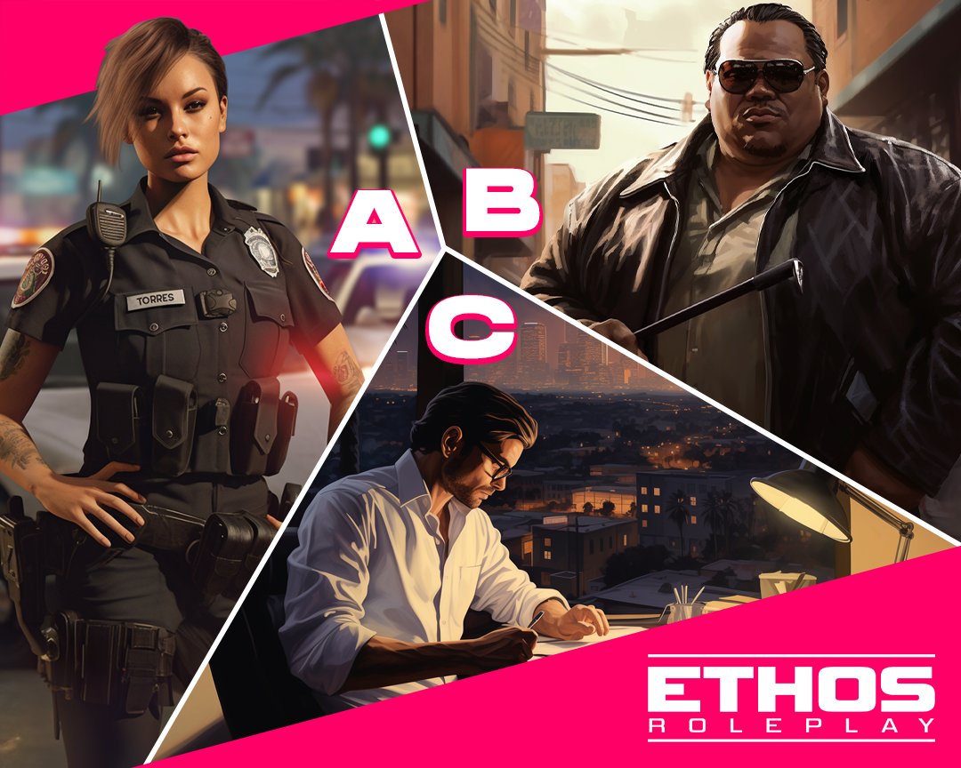 EthosRoleplay's tweet photo. You join a new server, cop, crook, or coffee breaks - what's your jam? 👮 / 💀 / ☕
Drop your pick in the comments!
#RPlife #ChoiceTime #gtav #roleplay #fivem #seriousrp #grandtheftauto #pc #pcgaming #gtavroleplay #gta5 #gtarp https://t.co/45AVwRLqjU
