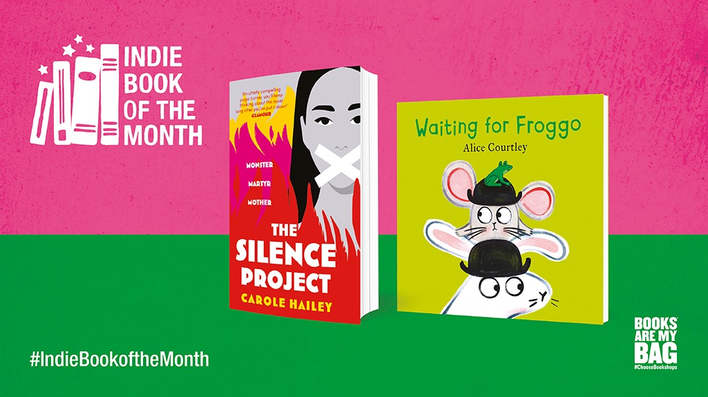 We're happy to reveal the @booksaremybag Indie Books of the Month for January! 📚💙 Featuring The Silence Project by @CaroleAHailey & Waiting for Froggo by @alice_courtley #IndieBookoftheMonth #gardners #booksellers #bookshops