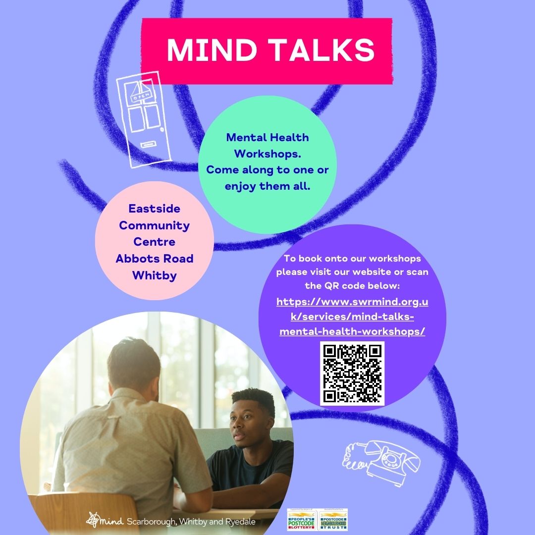 swrmind1's tweet photo. Kick off 2024 with some wellbeing workshops at @EastsideCommun1 and find new ways of being healthier and happier. These friendly, informal sessions are packed with useful information, practical strategies and plenty of support. #mentalhealthmatters #makingchanges #yorkshirecoast https://t.co/wIm6Db4VEM