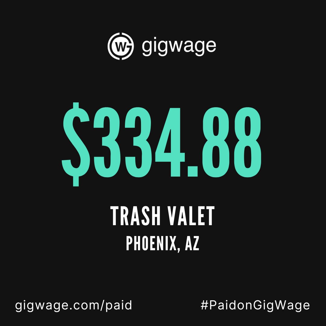 Trash valet #PaidonGigWage