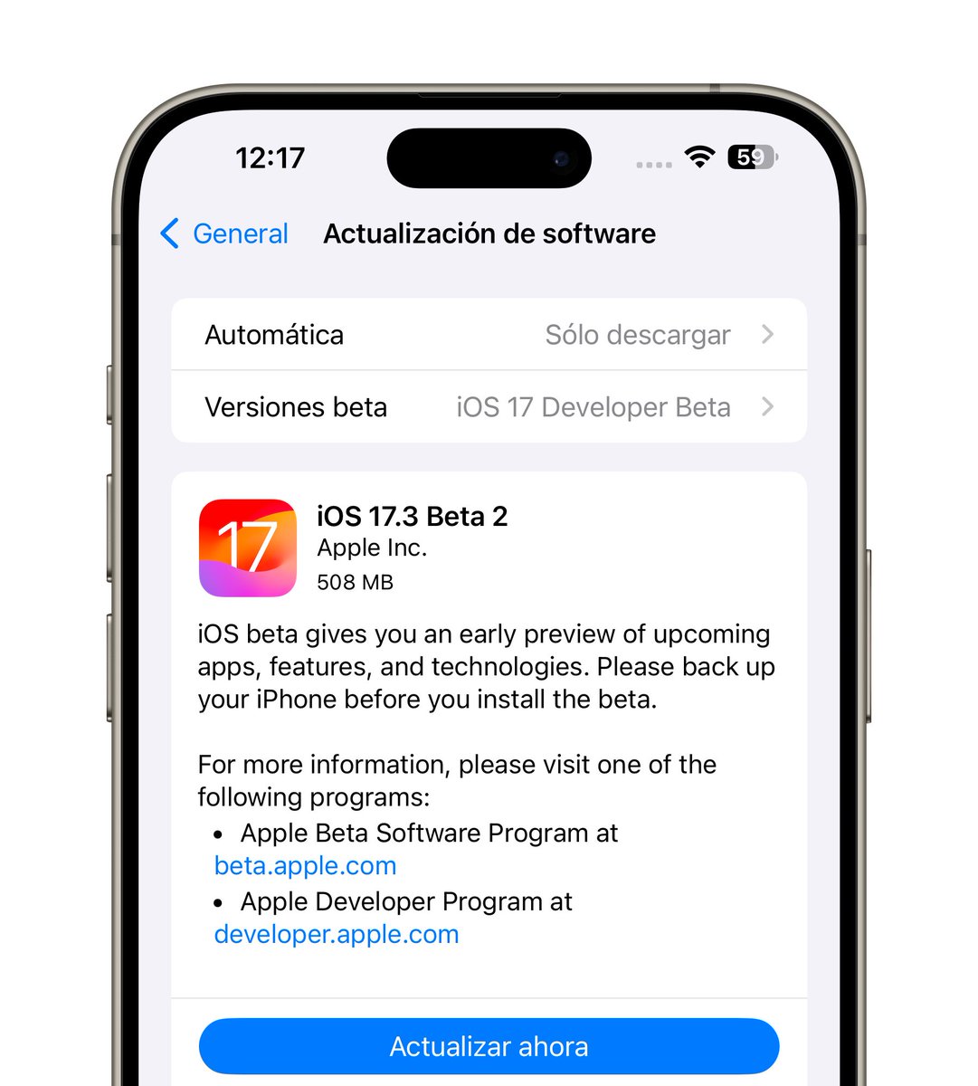 jeff_umanzor's tweet photo. iOS 17.3 Developer Beta 2 (21D5036c) ha sido lanzado. #iOS173 #iOS173Beta2 https://t.co/8afEABjfC0