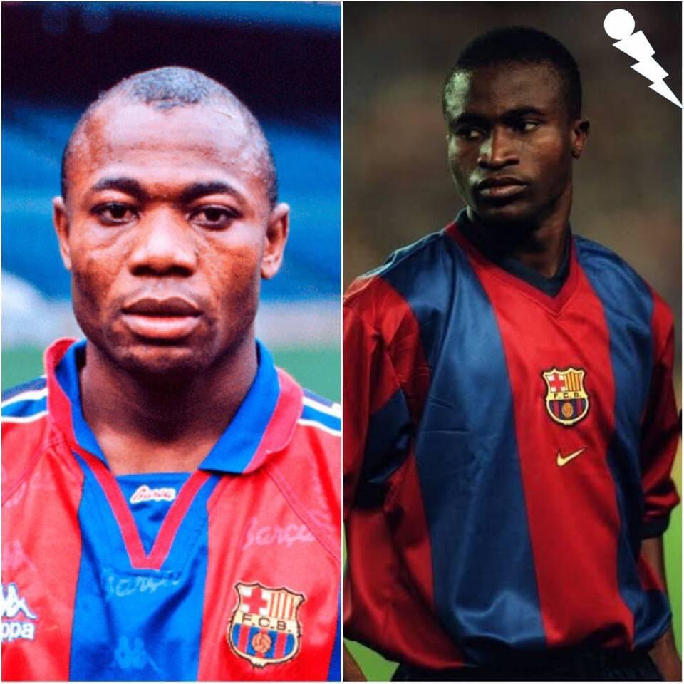 The only two Nigerians to have ever played for FC Barcelona.

Emmanuel Amuneke 🇳🇬
Gbenga Okunowo 🇳🇬

Legendary Super Eagles.
#NigeriaFootball #AFCON24