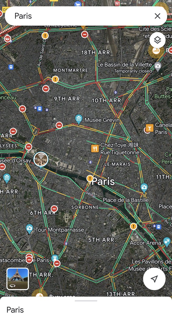 📊  مقارنة لزحمة شوارع ٤ مدن عالمية

🇸🇦 #الرياض الساعة ٩ مساء 

🇬🇧 #لندن الساعة ٦ مساء 

🇺🇸 #نيويورك الساعة الواحدة ظهرا 

🇫🇷 #باريس الساعة ٧ مساء 

طبعا الصورة الكبيرة ممكن تخدعك لكن لو عملت زوم على المدن الباقية راح تحمد ربك على زحمة الرياض وتعرف انك في نعمة 😅🫣
#الرياض_الان
