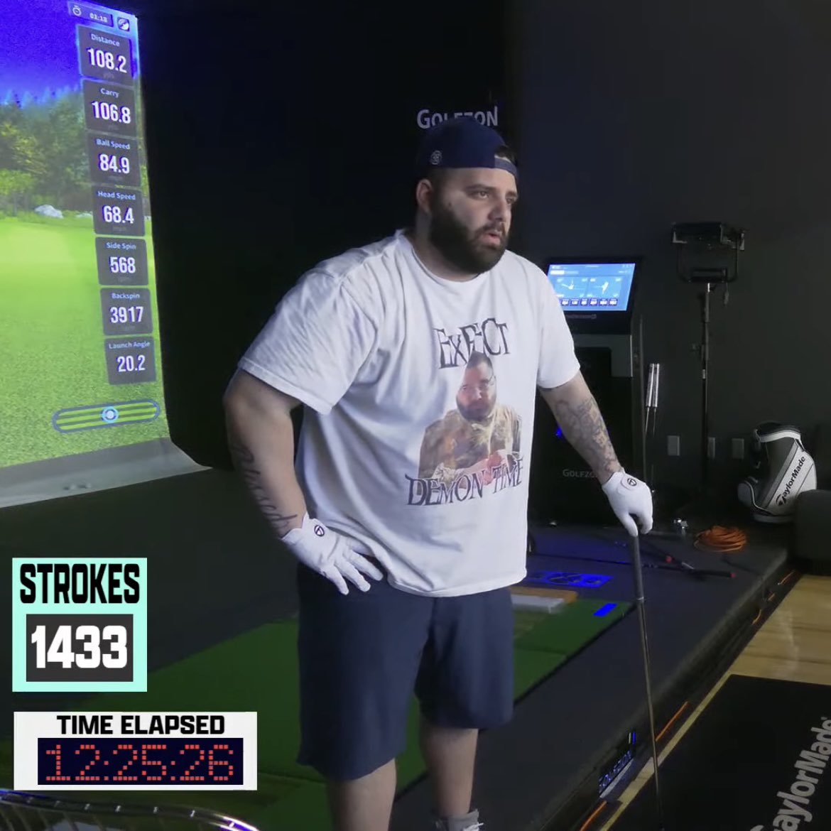 StoolAfterDark's tweet photo. For reference: 1440 swings is the equivalent of playing 20 rounds of golf https://t.co/3MSWHtmxEg