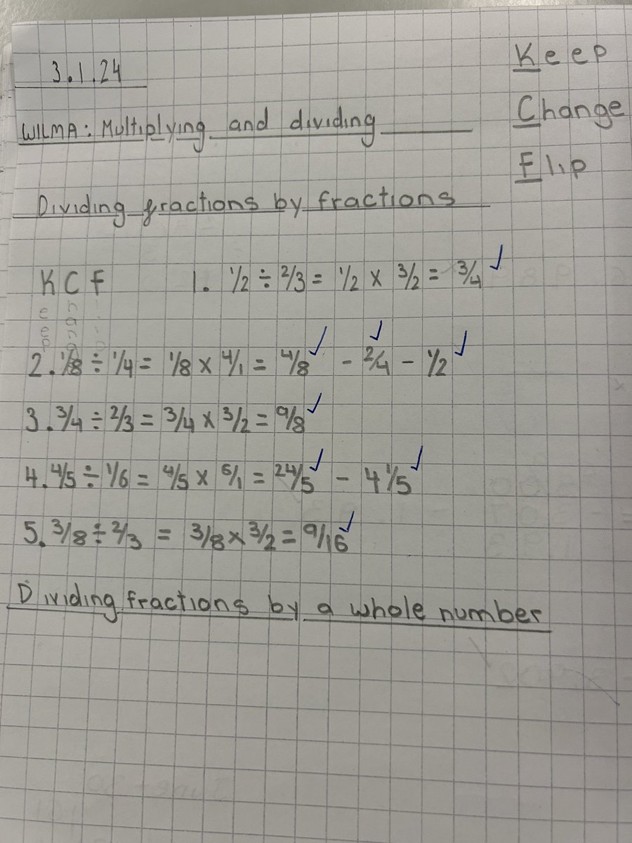 PCPKangaroos's tweet image. We have been working hard on multiplying and dividing fractions this morning 🧮 #pcpmaths