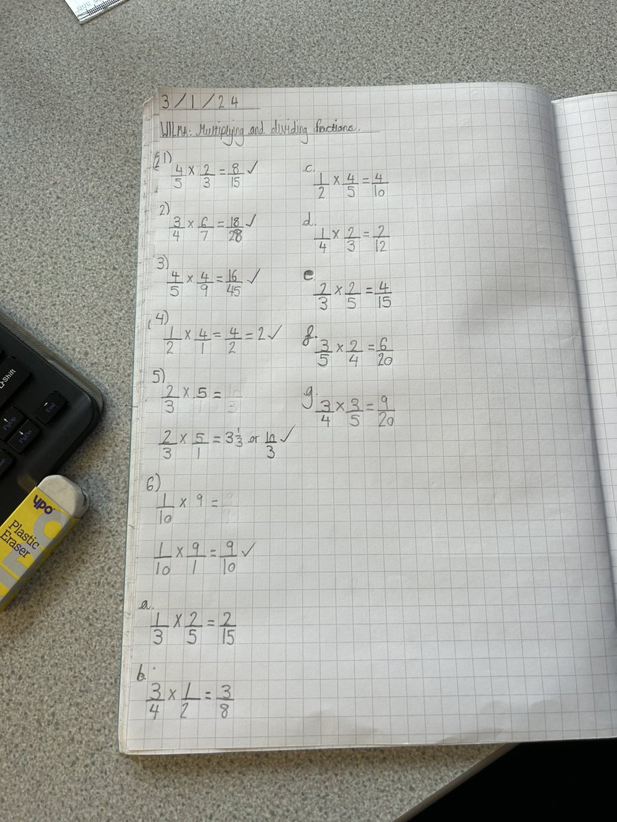 PCPKangaroos's tweet image. We have been working hard on multiplying and dividing fractions this morning 🧮 #pcpmaths