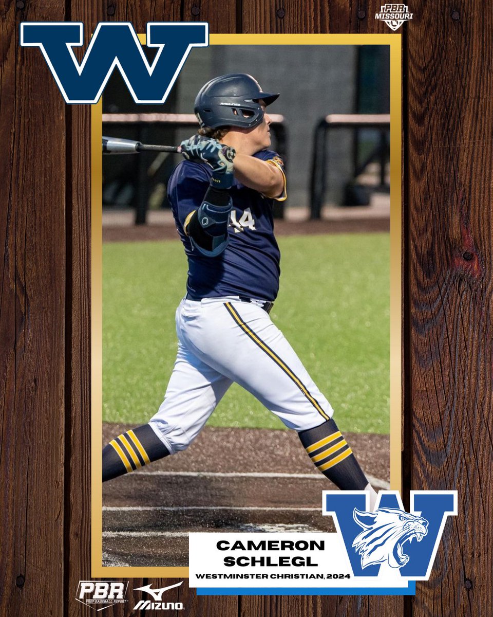 1B Cameron Schlegl (Westminster Christian Academy, 2024) commits to Westminster College. 

Schlegl is ranked No. 203 overall in Missouri's current senior class. 

👤: loom.ly/-0dVO9Y