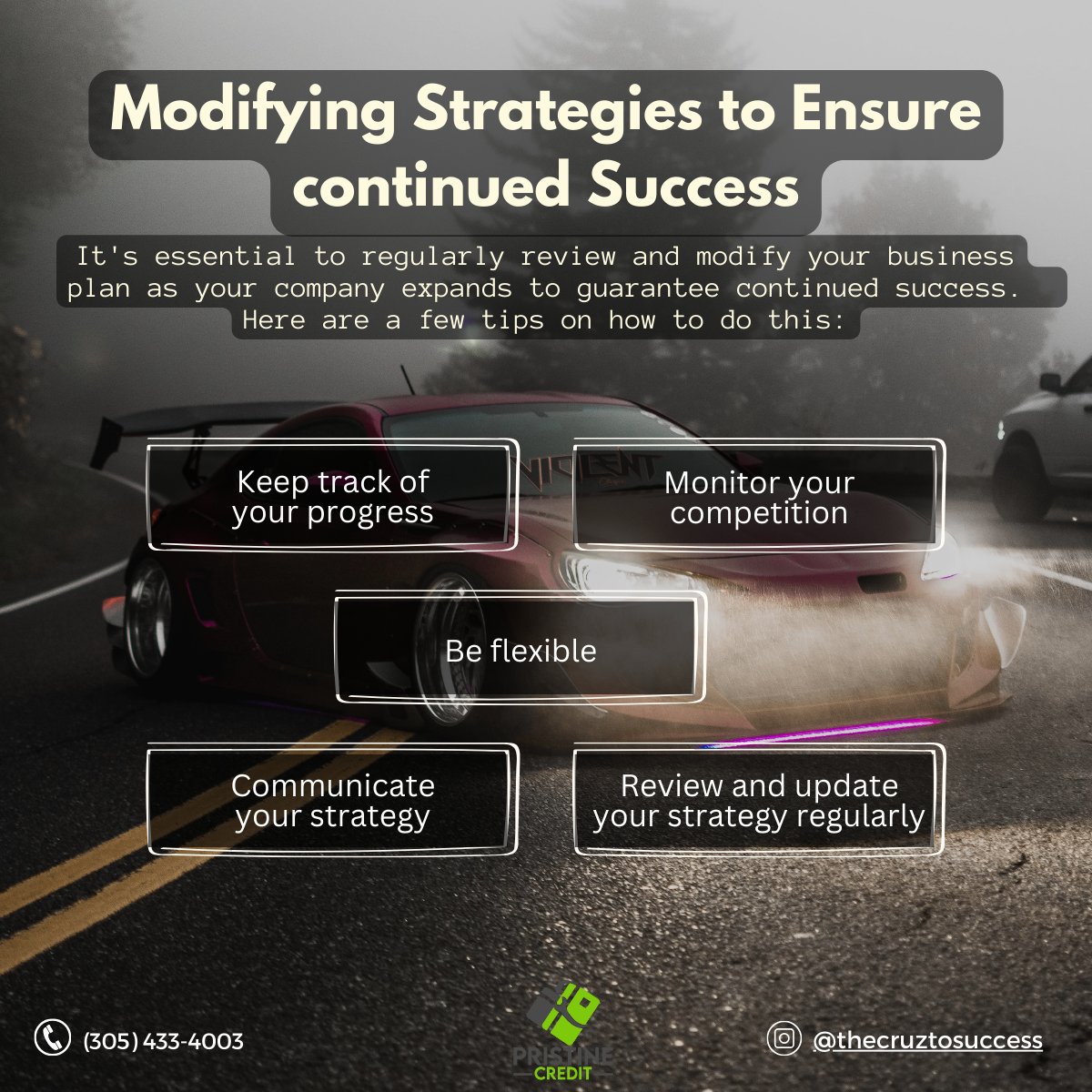 CruzMeritocracy's tweet image. Develop strategy modification skills to boost your success. Embrace adaptability, continual learning, and strategic modifications to stay on track as challenges change.

#successskills  #adaptablestrategies  #continuoussuccess