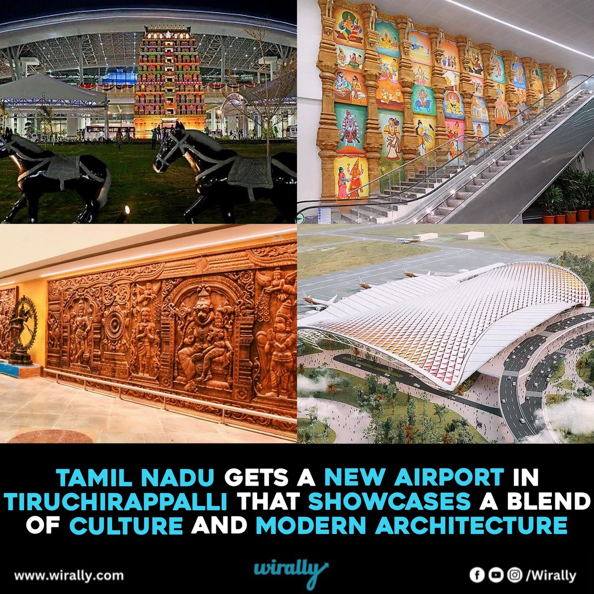 The airport highlights the connection of India to other nations through its dynamic external facade and splendid interiors. #Chennai #TamilNadu #aiport