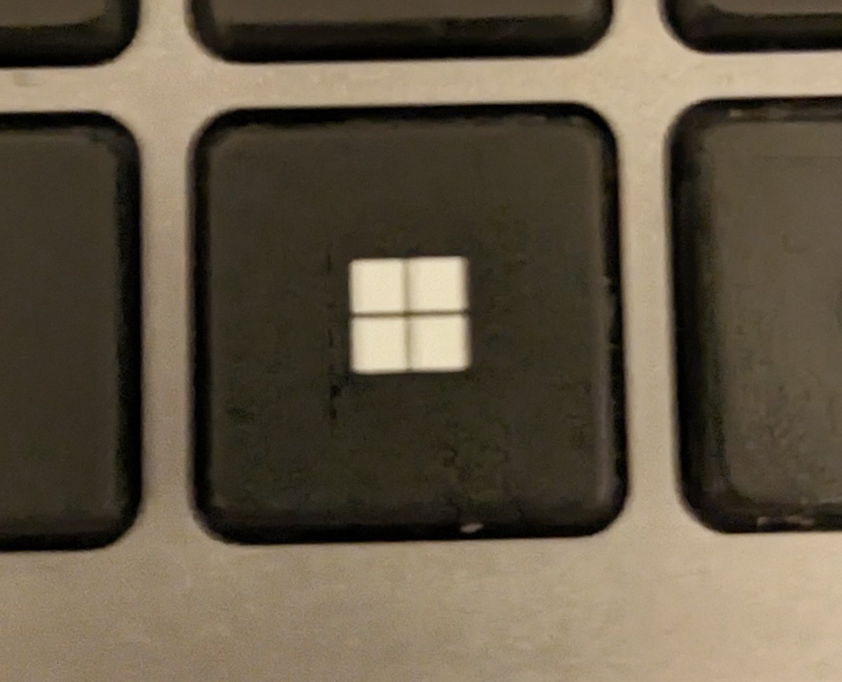 Stricko77's tweet photo. @GreggsOfficial Is it bad that my young son calls the Windows key on my laptop keyboard "The Greggs Key"? 🫣  

Marketing campaign? (I'm happy with 10% 😉) https://t.co/jPEbq6tzIS