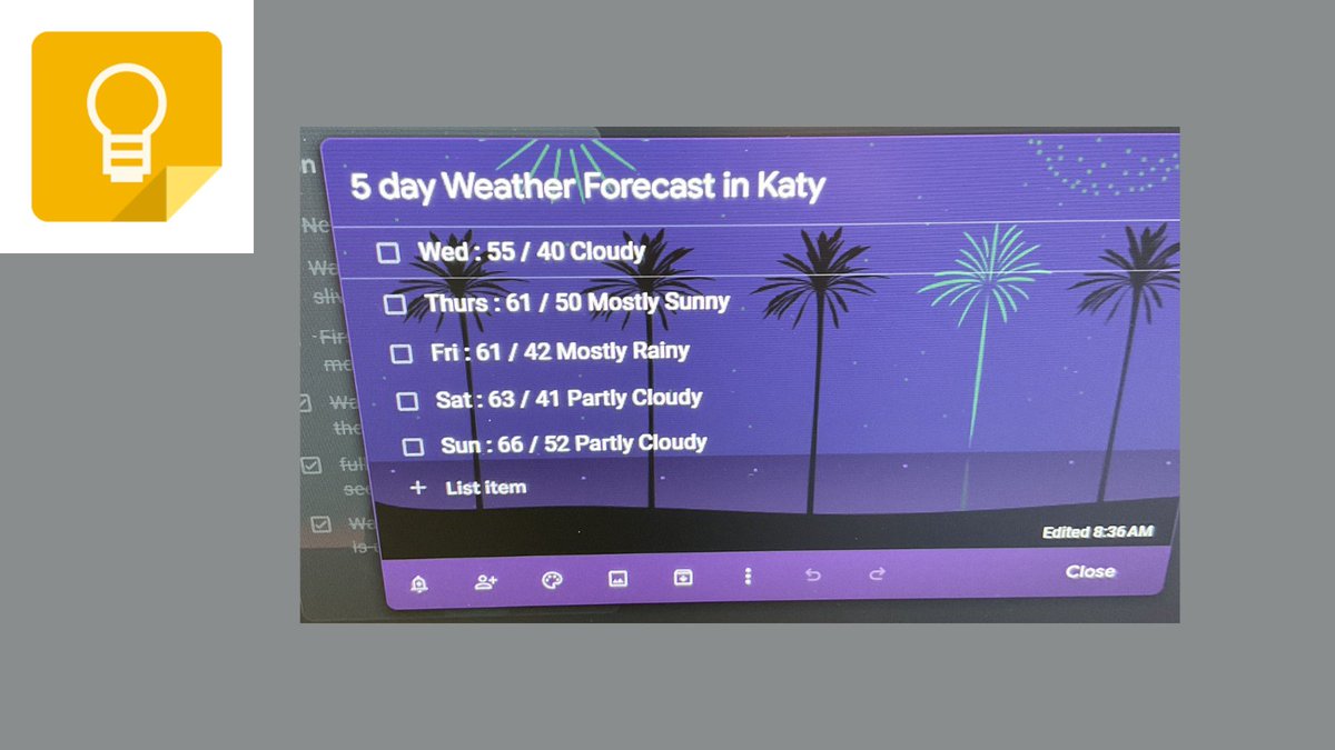 techwithtodd's tweet image. Our 3rd, 4th, and 5th graders @StanleyStampede are using the @weatherchannel to find out this week&apos;s weather.  They used Google Keep @GoogleForEdu to share what they learned. Way to go!  #ilovesse @katyisd #edtech