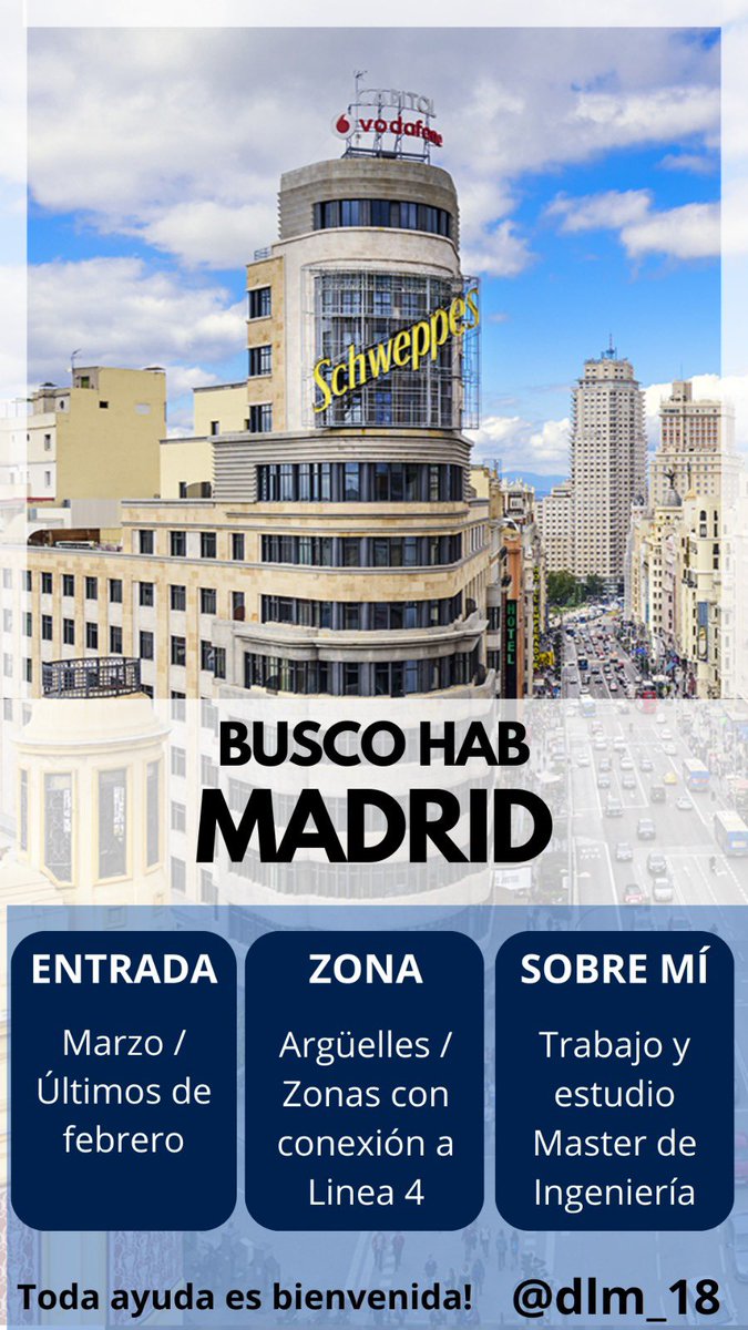 Busco piso Madrid para entrar en marzo/final febrero