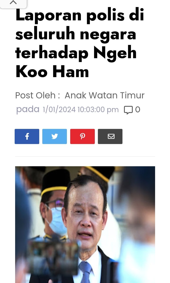 Laporan polis dah dibuat... Ada nampak tak PDRM g tangkap Ngeh Koo Ham ni? 
MB Kedah hari tu macam xde hari esok polis mai... Yang ni rileks2 boleh minta maaf...no sorry 4 u!

#NgehKooHamMelampau
#doublestandard