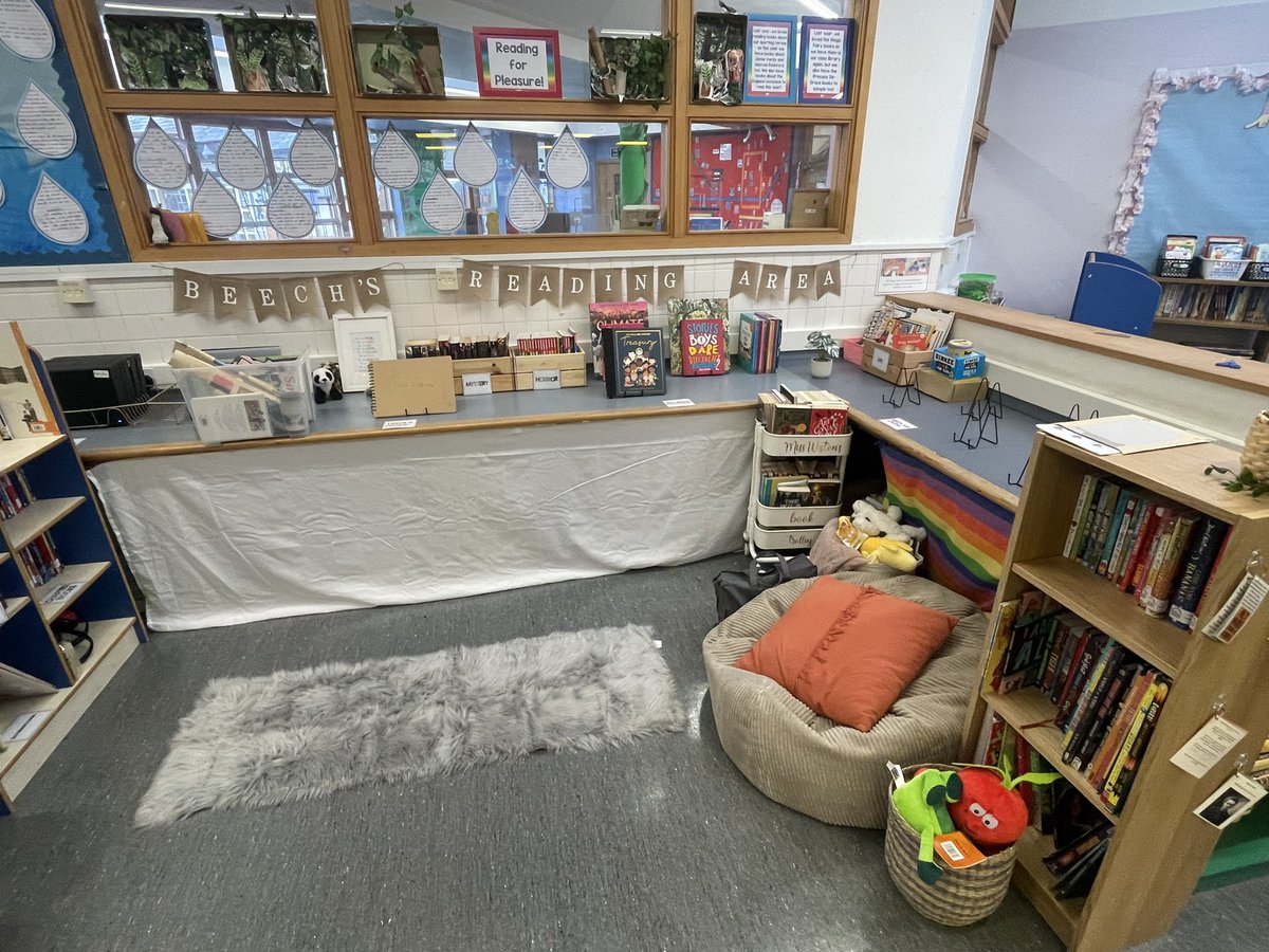 Love my reading area this year, even if the rug is too small :)
