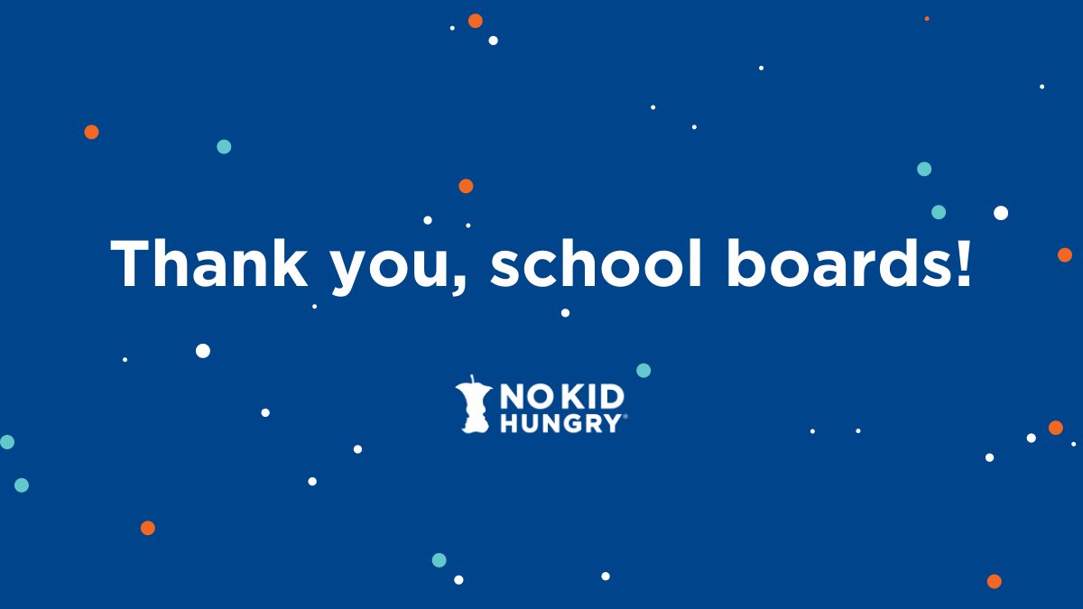 January is #SchoolBoardMonth--we're thanking school boards because we know the important role they play in children's lives especially when it comes to getting the #SchoolMeals they need to succeed. @CSBA_Now