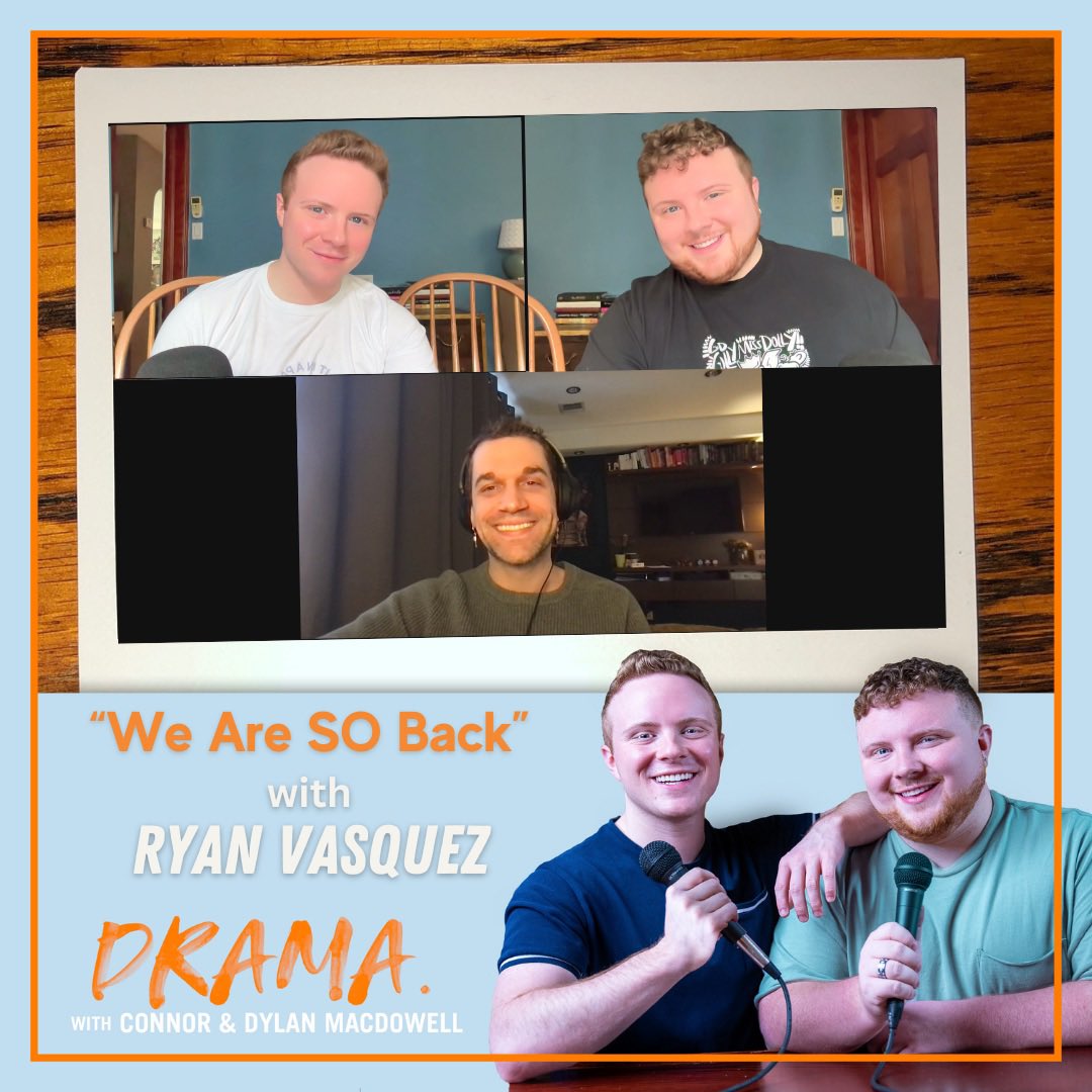TheDramaPodcast's tweet photo. NEW EP w Ryan Vasquez (#WalkOnThrough, #TheNotebook). Topics:

📒Noah in @NotebookMusical
🖼️Gavin Creel’s Walk on Through
🇨🇦Canada’s Drag Race
🤩#Hamilton male principals
🖤#PoorThings
🥧@WaitressMusical OBC

&amp;MORE

Apple: https://t.co/zuAajDyeID
Spotify: https://t.co/KgRYTlkKt2 https://t.co/BOepPt0Ye6