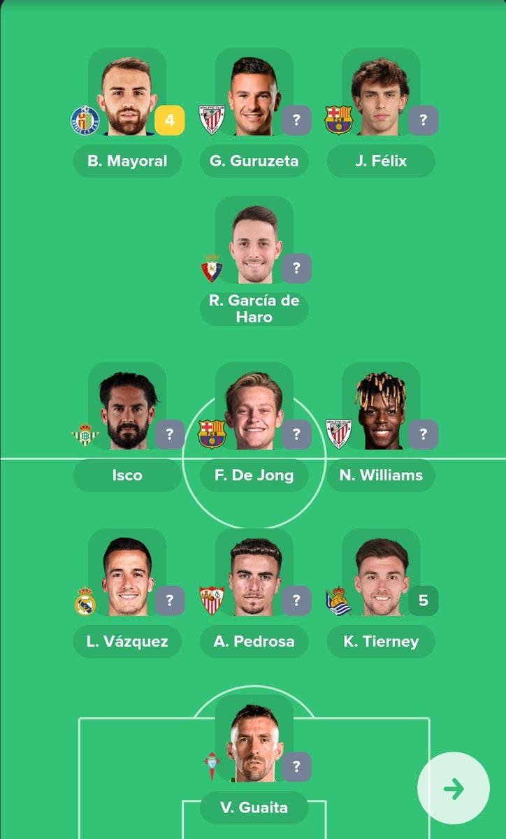 JotaC930220's tweet photo. @MisterFantasyES que les parece mi equipo? https://t.co/GJNYmNUTiu