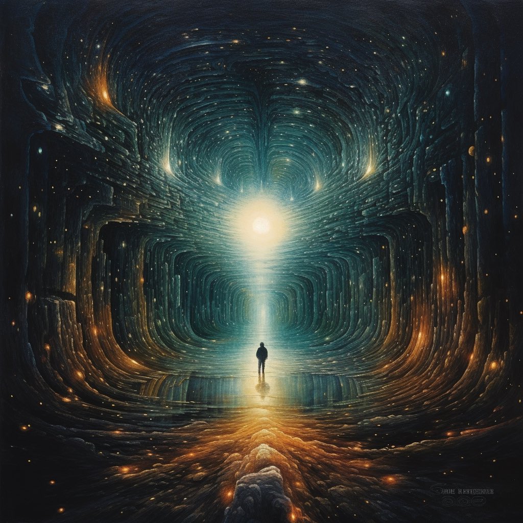 sfumato44's tweet photo. How Midjourney hallucinates #CosmicPoems 😵‍💫

@the_ape_society https://t.co/dRDYL5njXF