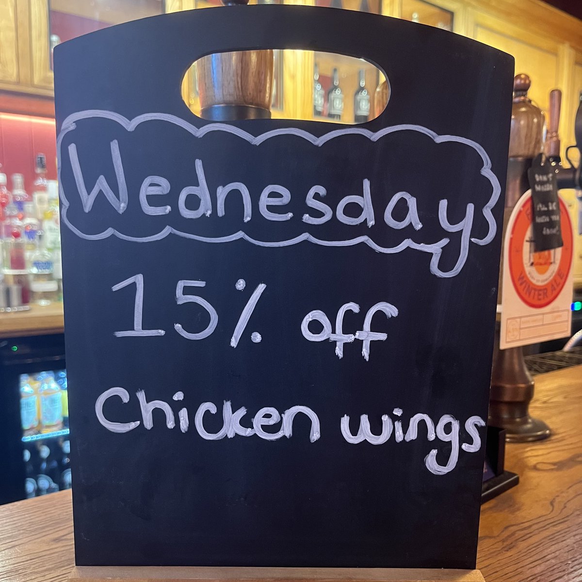 Wings Wednesdays are back but with a slight twist! 15% off wings! You can even choose between hot sauce or bbq sauce! EVERY WEDNESDAY! #greeneking #london #wingswednesday #deals #teddington