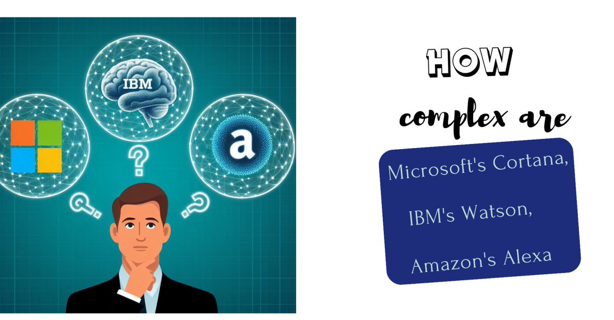 OptimumTechLabs's tweet photo. How complex are #Microsoft's #Cortana, #IBM's #Watson and #Amazon's #Alexa? 

These #virtualassistants are amazing #AI systems that can do a lot for you. 

But how do they work? 

How can you use them well?

https://t.co/DBPr7BSqW4 https://t.co/0gBOmIHolj