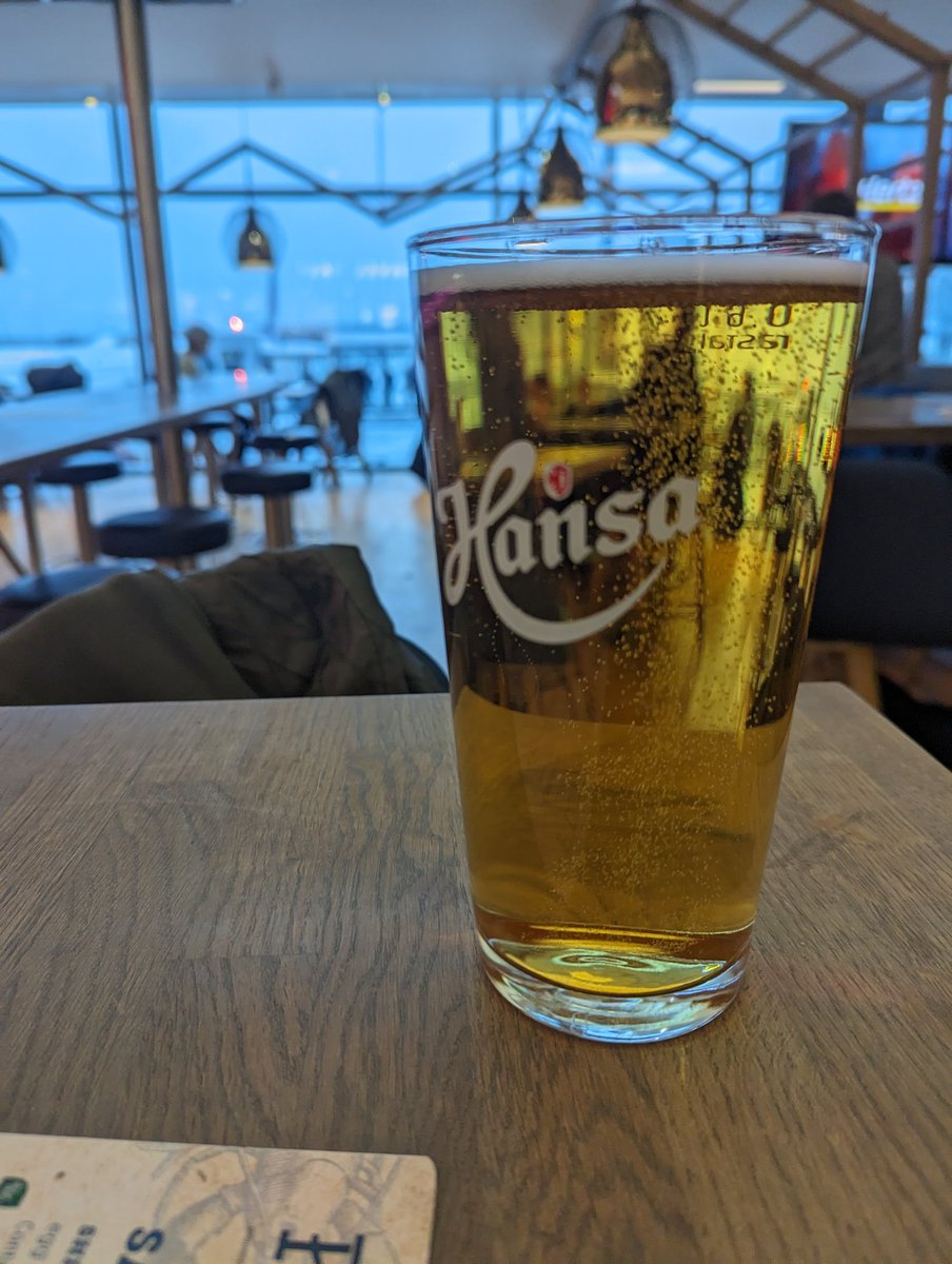 Sitting in Oslo Airport with an £11 pint of shit lager and have discovered my flight to Bergen, which then connects to my flight to England, is delayed by 40 minutes. Which is precisely 5 minutes less than the connection time. So we shall see how this goes.