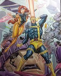 Cyclops and Jean Grey by Thor Mangila #comicart #comicbookart