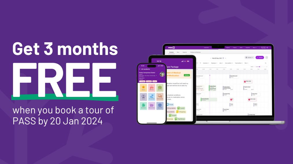 HAPPY NEW YEAR 🥳
This January, save big with our Winter Offer!
📣 Book a tour of PASS by 20 Jan 2024 to get 3 months FREE* -  ow.ly/7y3B50Qk4H4
Be quick to catch this offer ⏰
* T&amp;Cs apply. No monthly fees for the first 3 months: lnkd.in/ez8Haxqq
#passforsocialcare