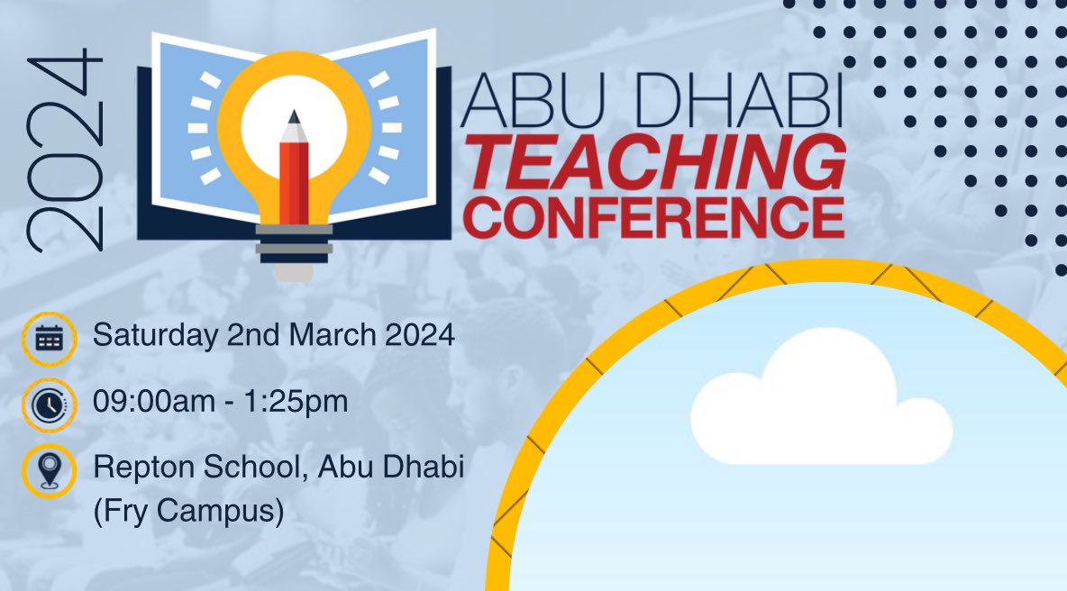 Some *BIG NEWS* from Abu Dhabi Teachers Conference is landing soon #ADTC2024 

Keep your eyes on this page for news of all the amazing event:

🗣️ speakers 🗣️
🧠  panel discussions 🧠
🛜 networking opportunities 🛜

..and of course the all important…

🔗 attendee sign up link 🔗