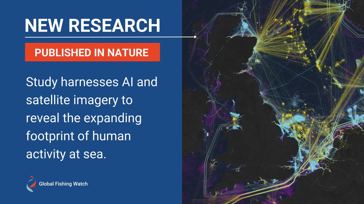 📢 JUST PUBLISHED: @GlobalFishWatch leads groundbreaking study in @Nature that illuminates the expanding footprint of human activity at sea. 🛰️ The novel research provides an unprecedented view of previously unmapped industrial use of the ocean. 🌐 bitly.ws/38yJc