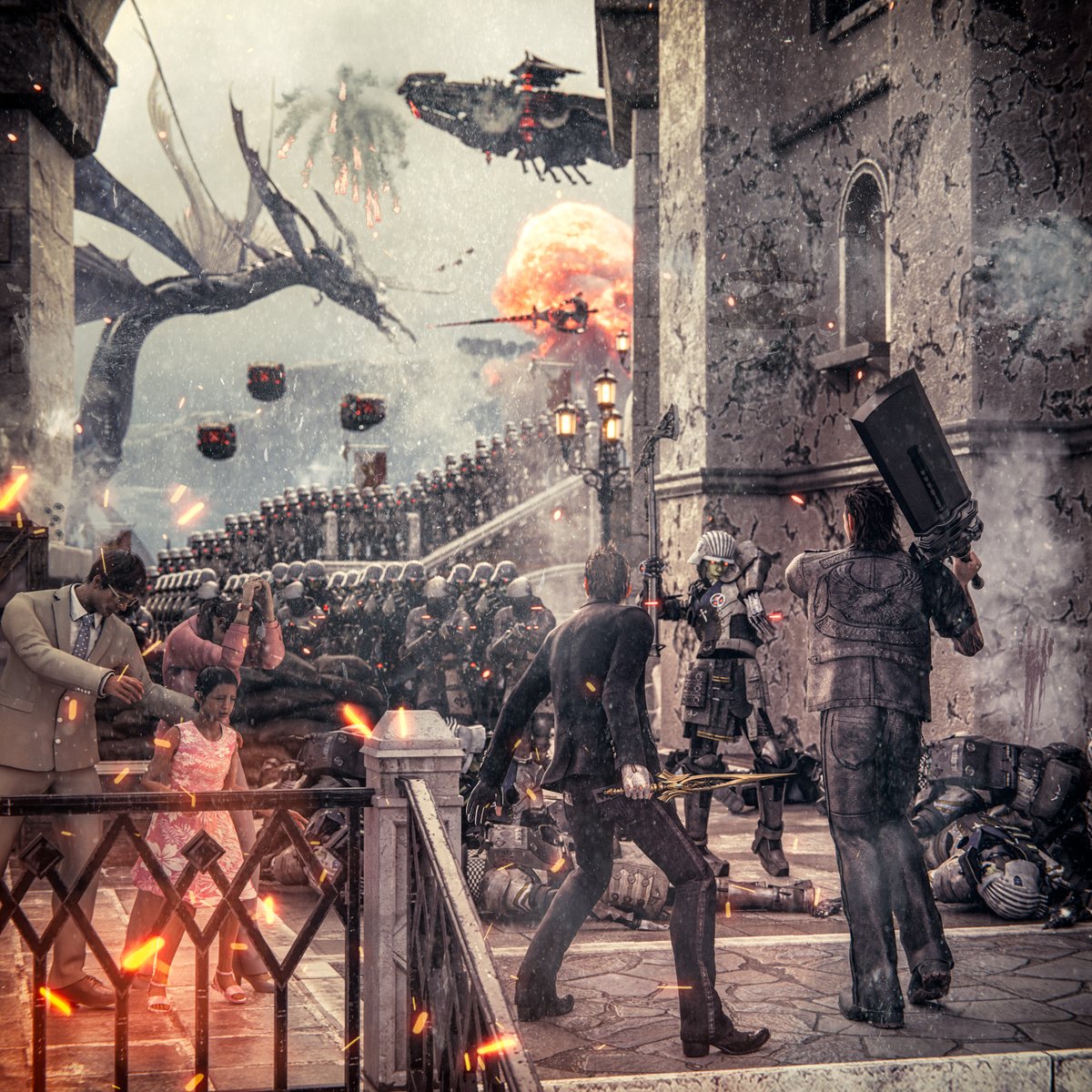 “Now attest that those whom you call'd fathers did beget you.”

“The game's afoot,” Ignis quoted in turn.  “Follow your spirit, and upon this charge, cry, 'Six for Noctis, Lucis,  and Lunafreya!'”

—Chapter 58: The Battlefield of Altissia
Born to Dance in the Dark
#FFXV #fanfic