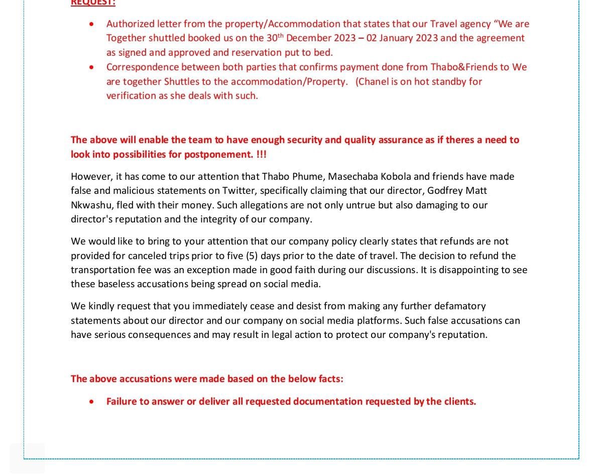 mckobola's tweet image. I think I’ve actually reached my peak with regards to this whole travelling experience that Godfrey Matt Nkwashu scammed us out of. I deleted the previous tweets not because we are  retracting but I’m just tired of going back and forth with this guy. We firmly still stand with…