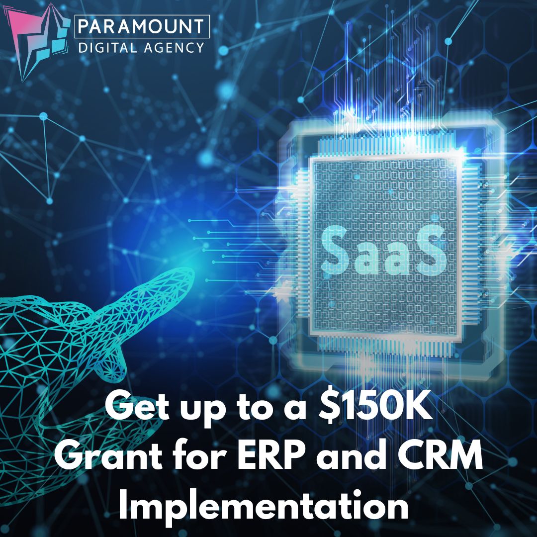 Curious on how to get up to a $150,000 grant for your ERP and CRM implementation? Contact us today for more details! #ERP #CRM #CostEffectiveSolutions  #EfficiencyMaximized  #BusinessSolutions

Contact us today! Tel:1-800-545-8619 | Email:contact@paramountdigitalagency.com