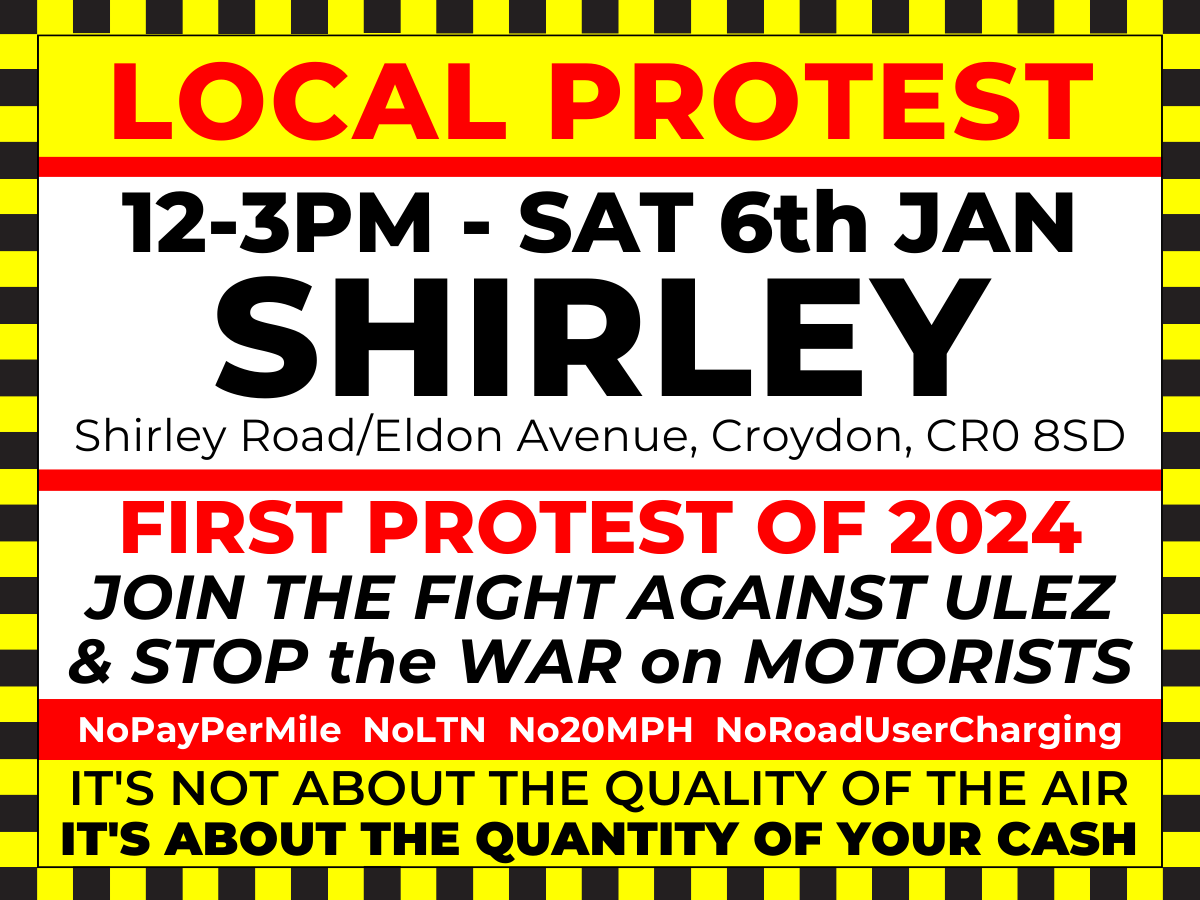 It's time to get back to reminding people why we need to #stopulez and #getkhanout. First #noulez protest of the year in Shirley, Croydon this Saturday