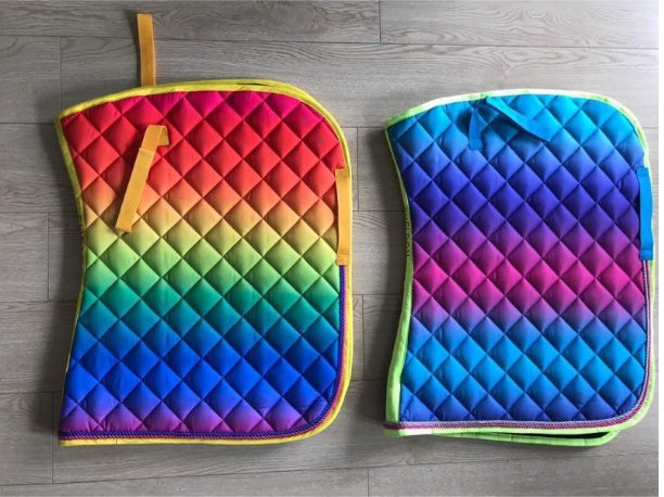 TopOfTheClops's tweet photo. 🌈 New Sheldon GP saddle pads in Rainbow or Aqua Sunset. These come in pony/cob and full and cost £26.99. 🌈 

🔸Sheldon Signature Aqua Sunset Saddle Pad
https://t.co/iDZ5YAA5s8

🔹 Sheldon Signature Rainbow Saddle Pad
https://t.co/AsOR2z8GQy 

#ponyhour https://t.co/GMnQVqcMgS