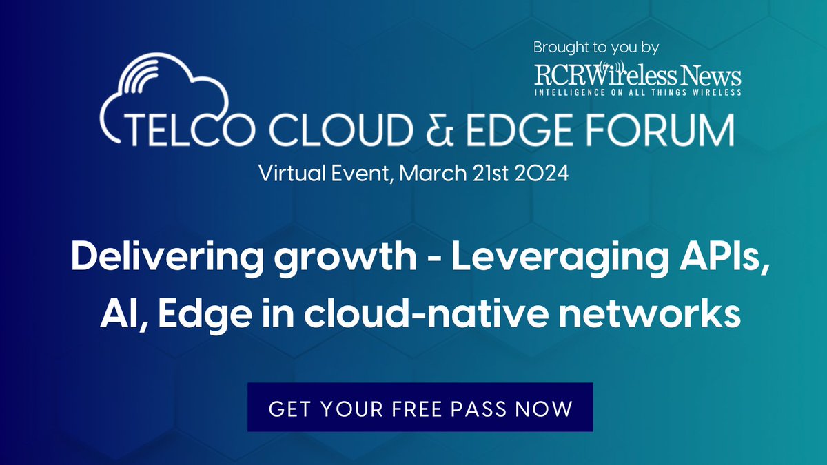 Registration is open for Telco Cloud and Edge Forum! Get your free ticket now and join the virtual event live on March 21st to discover what the future hold for telcos as they pivot towards cloud-native networks. 👉 hubs.ly/Q02f4RXS0