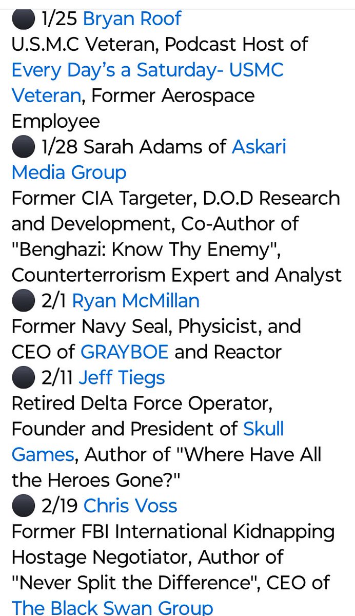 Ace_Bulletproof's tweet photo. LETS GO! 
Season 4 of "BULLETPROOF" Podcast Lineup:
#Navyseals #deltaforce #targeter #negotiator #author #chrisvoss #jefftiegs #domraso #sarahadams @Skullgamesio @grayboe
@BenghaziAttacks 
@fbinegotiator 
@DomRasoJr https://t.co/mA5mLaxmZO https://t.co/pkTQTX4pk4