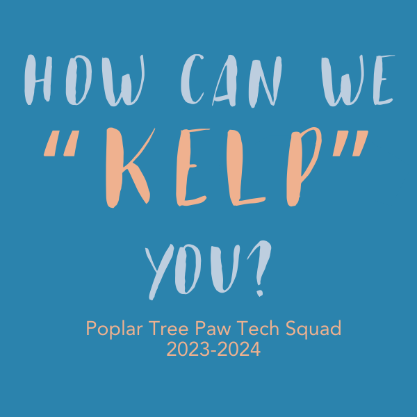 PTSquadTweeters's tweet photo. We're so excited to announce this year's theme - Wave Goodbye to your Tech Problems - How can we "Kelp" you!? 🌊🐬 Congratulations to squad members Ava, Eliana, &amp; Katie on their awesome design! https://t.co/HrINMuY6ih