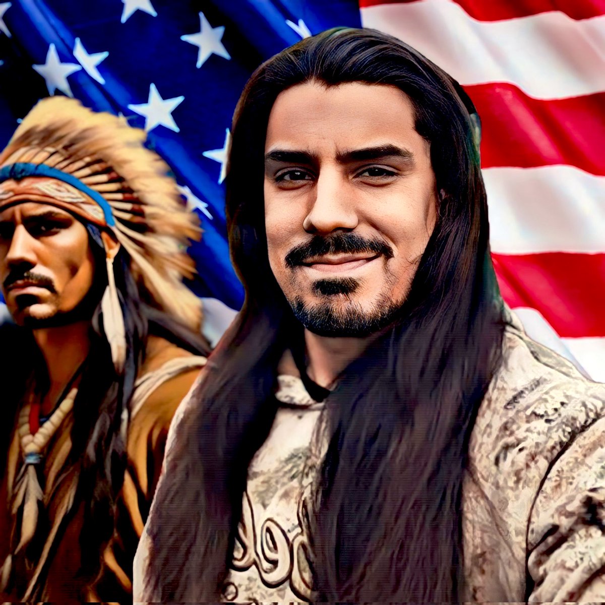 LaNativePatriot's tweet photo. Circle around folks, Uncle Tonto here wants to discuss racism in a Patriotic Pow Wow. 

     I’ve lived my life as a “person of color”. I look full native, yet I am a half breed. Half native, half white. 

    My ancestors conquered my other ancestors. I’m the “oppressor” and the “oppressed” according to the left.

    Where does that actually leave me? I could jump on the bandwagon of the victim Olympics and probably make good money and social clout by claiming I am a victim of the dreaded Hwite man. But that is a dishonest and disgraceful way to live. *@LakotaMan1 I’m lookin at you*

    I can’t really claim to be white, even though my blood is half and half, my skin, my hair, my looks all depict native. I don’t think I would fit in well with true white supremacists. The 10 of them that there are…..

    The news tells me I’m of a specific voting block to be targeted, the Indigenous peoples vote. Yet I have no ties to my tribe, nor do I even want that. The tribal leaders are elitist and corrupt the same as any other government. 

    I’m just going to stick with American. I’m a brother to many, a husband to one, and a father to two young American boys. Yes, I’ll embrace my native heritage as I enjoy the spiritual aspect and the grounding that helps keep me humble. Even though I don’t believe in the “great spirit” that many natives worship, I believe in Jesus Christ. As he died for our sins and will grant us eternal life in what comes next.

   As a society, America is by FAR the most inclusive and diverse Country ever to exist on this earth. We are blessed to be born here, in this time. The only thing keeping racism alive is the media, stoking racial tensions every single chance they get.

    Barack Obama played a big part at well, becoming the most powerful man on earth, dually elected by a country that’s 70% white, yet BLM started under him, as he claimed racism and oppression somehow. Heck, even Labron James, one of the most wealthy humans to ever walk this earth has claimed victimhood status. It’s nonsense. All of it. 

      I don’t see my fellow Americans as black, white, or yellow. I see red blooded brothers and sisters that should be fighting for a similar goal. To Make America Great Again. 

     I want to Make America Great Again, I see myself as the molding of two worlds, and the best of each. Interracial marriage created me at birth, and the birth of my sons. We are all American. Blessed by God with inalienable rights, that the government and Social Justice Warriors can never take away.

God Bless You All & God Bless America