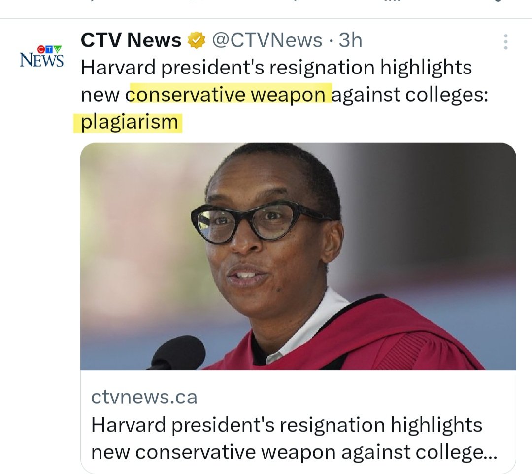 DrJacobsRad's tweet photo. CTV has outdone themselves again.

Plagiarism isn't a 'new conservative weapon,' it's basic academic integrity.

@CTV @Harvard #ClaudineGay https://t.co/66LUkHAjVo