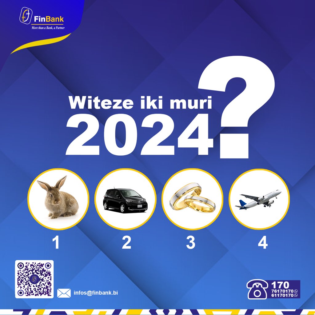 AFinbank's tweet photo. 🏦 Finbank n'umugenzi wawe wa mbere mw'iterambere.🤩Turi teguriye kujana muri uno mwaka wa 2024 😍🎉n'abanywanyi bacu mw'iterambere ryabo.🥰🫂
#Finbank
#Janapesaflash
#stressfreebanking
#Ourcustomerfirst
#switchtofinbank
#MoreThanaBankaPartner https://t.co/Am6S0Qe4h1