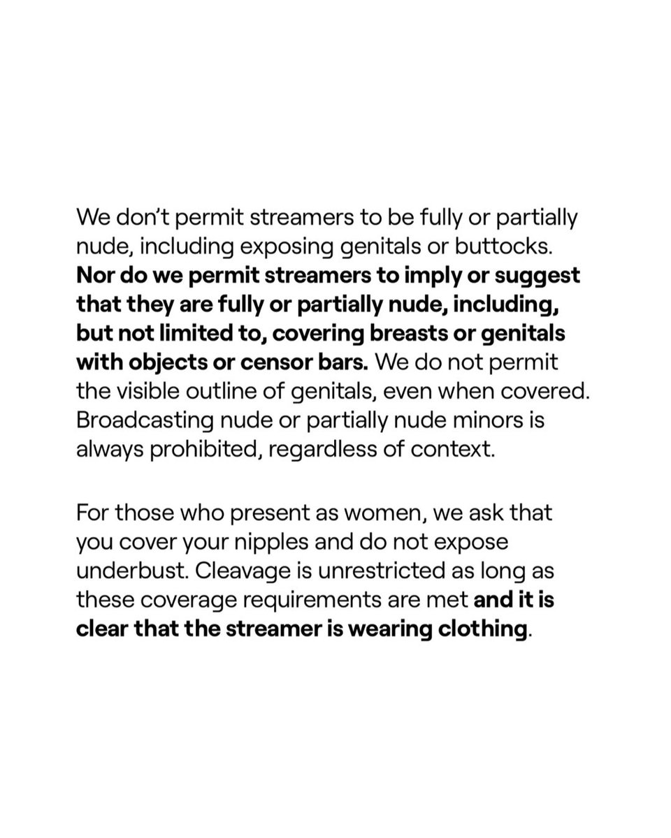 Dexerto's tweet image. Twitch bans ‘implied nudity’ after the recent censor bar controversies