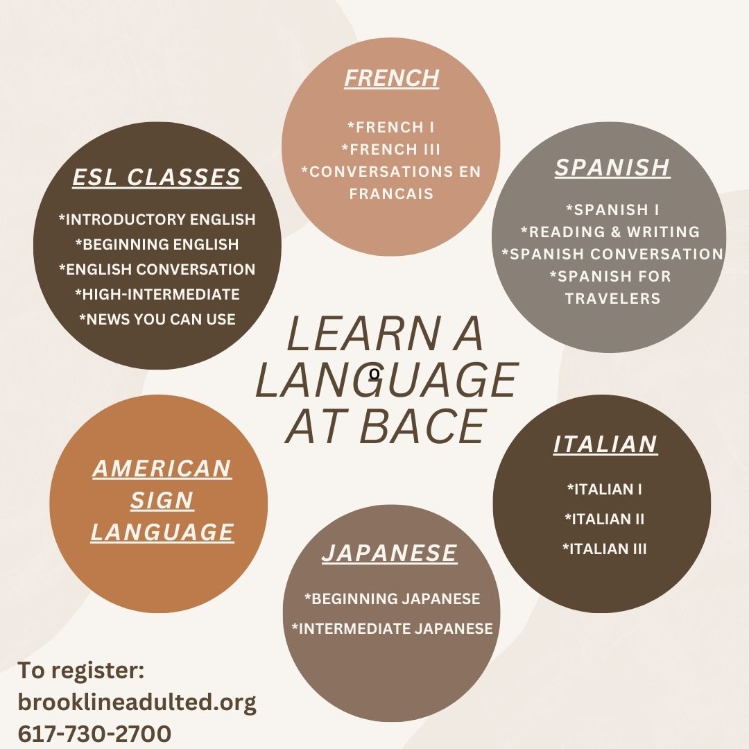 BAandCE's tweet image. Learn a language in 2024!
Link to register in bio.
#languageclasses #italian #spanish #french #americansignlanguage #eslclass #adulteducation #adulted
