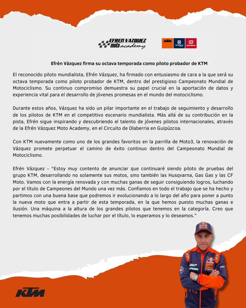 Efrentxu7's tweet photo. Tenia muchas ganas de hacer publico esto.. 

Me espera un 2024 lleno de ganas e ilusión..cada día me acuesto pensando en que necesitamos para tener una mejor moto.. mas rápida y efectiva.. y en como podemos conseguirlo y esto es lo que me mantiene joven y con ganas de seguir a ✊🏼 https://t.co/WphiopzjcJ