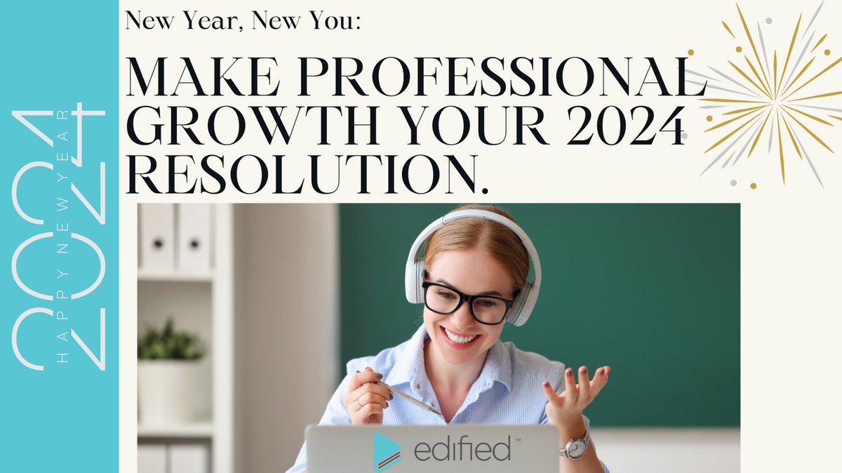 get_edified's tweet photo. Did you make #professionalgrowth 📈🤓 your #NewYearsResolution?

Let Edified help you reach your goal with our #edtech courses that will take your #classroomtechnology to new heights!

Sign up today and get access to our full library!  https://t.co/fUJfIcRiVM https://t.co/scyTftRPX7